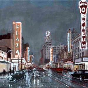 Theatre Row 1940 - Autumn Night by Tom Carter