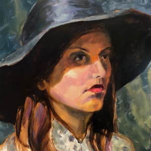 Portrait of Catherine with Hat by Laurie Maher