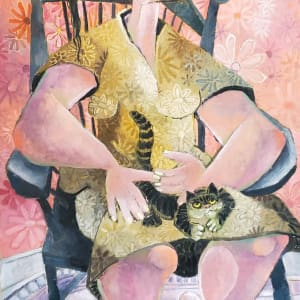 Girl and her Cat by Bernard Bowles