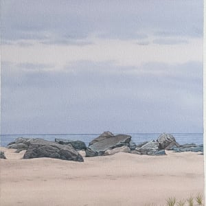 Beach View with Rocks by Tatjana Garibaldi