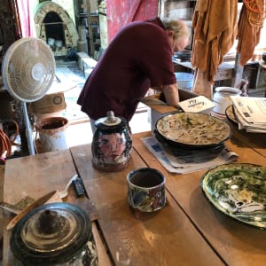 3 Women Lidded Jar by Ron Meyers
