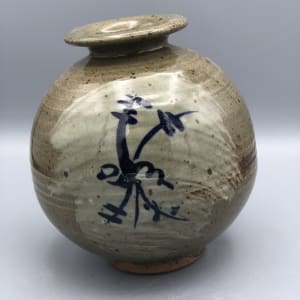 Round Vase with Hakame Brushwork by Mark Zamantakis