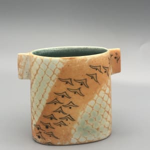 Oval Vase with Birds by Marsha Slater
