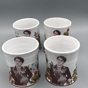 Harry Styles Whiskey Set - Four Cups & Tray by Curtis Houston 