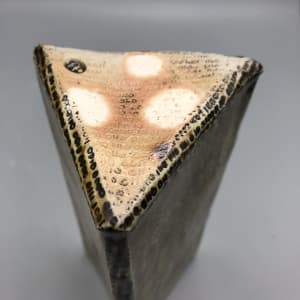 Triangular Vase with Binary Inscriptions by Michael Olson 