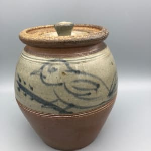 Lidded Jar with Bird Designs by John Thies 