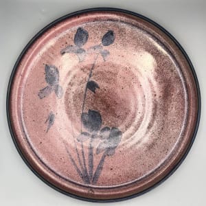 Ceramic Charger with Floral Design by Don Glasgow 