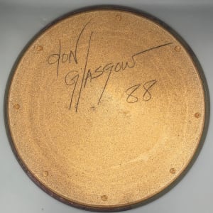 Ceramic Charger with Floral Design by Don Glasgow 