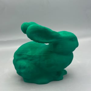 Animal Companionship Lidded Vessel with 3D Printed Green Rabbit by Wesley Barnes 