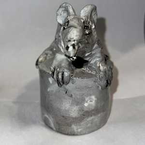 White Rat Chess Piece (Extra Queen) by Ron Meyers