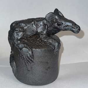 Black Rat Chess Piece (Extra Queen) by Ron Meyers 