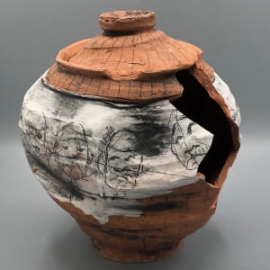 Lidded Jar (Broken) by Caleb Paul 