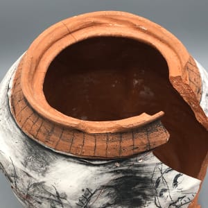 Lidded Jar (Broken) by Caleb Paul 
