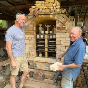 Green Fish Candlestick by Ron Meyers