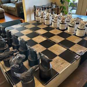 Ron Meyers Chess Set & Board by Ron Meyers