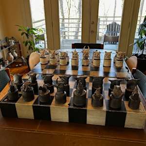 Ron Meyers Chess Set & Board by Ron Meyers