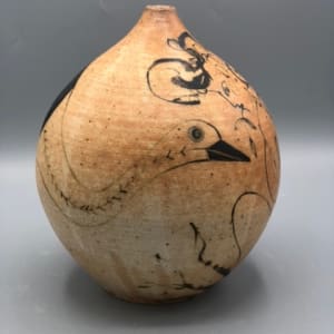 Lady with Bird Vase by Fred Johnston 