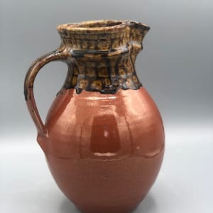 Pitcher with Red Iron and Ash Glaze by Mark Heywood
