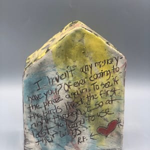 Family & Robert Frost Brick by Stephanie Nicole Martin  Image: Lines from "The Exposed Nest" poem by Robert Frost