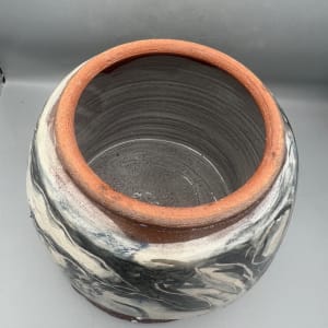 Lidded Moon & Rabbits Jar by Ron Meyers 