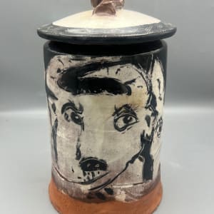 Lidded Vessel with the Usual Suspects by Ron Meyers 
