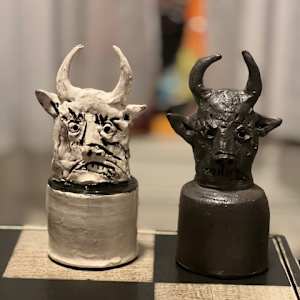 Ron Meyers Chess Set & Board by Ron Meyers