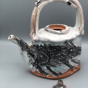 Woman and Animal Teapot by Ron Meyers 