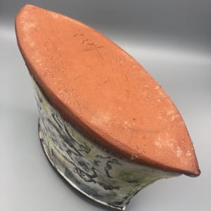 Rabbit and Fox Oval Vase by Ron Meyers