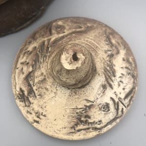 Cat and Rat Lidded Vessel by Ron Meyers 