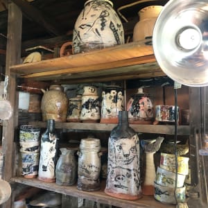 Green Fish Candlestick by Ron Meyers