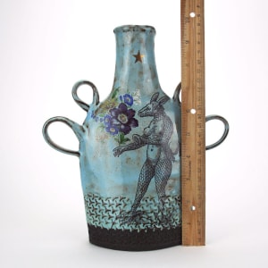 Blue Vase with Demon Lady by Clara Lanyi 