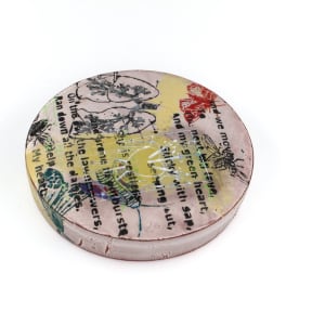 Springtime of the Heart Wall Disk by Myra Douglass 