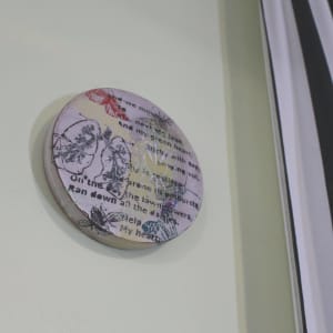 Springtime of the Heart Wall Disk by Myra Douglass 