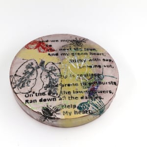 Springtime of the Heart Wall Disk by Myra Douglass