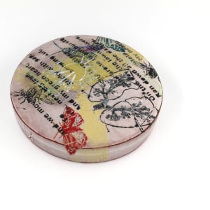 Springtime of the Heart Wall Disk by Myra Douglass 