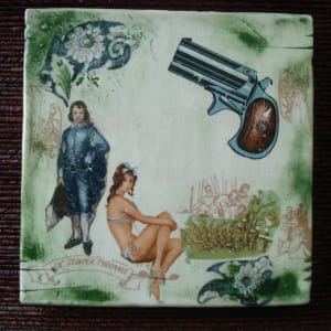 Pin Up Girl Wall Tile by Jaison Pascuzzi 