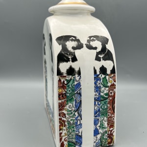Lidded Vessel with Dogs by Jonathan Kaplan 