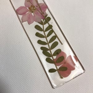Pink Floral Bookmark 
