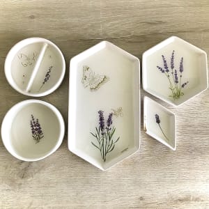 Ceramic Tray Set by Colorvine by Kelsey  Image: Lavender Set
