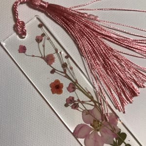 Pink Floral Bookmark 