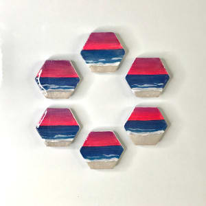 Mini Hexagon Coastal Magnets by Colorvine by Kelsey 