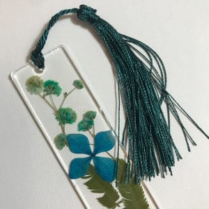Blue and Green Floral Bookmark 