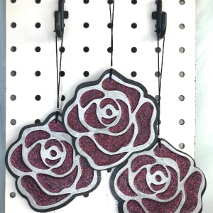 Wood Rose Ornaments by Colorvine by Kelsey 