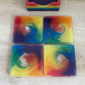 Rainbow Coaster Set - Square 