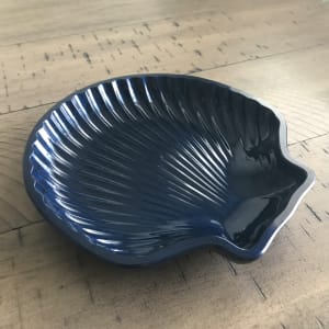 Large Scallop Shell Tray - Midnight Blue by Colorvine by Kelsey 