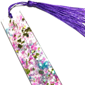 Purple and Gold Glitter Bookmark 