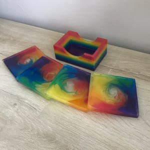Rainbow Coaster Set - Square 