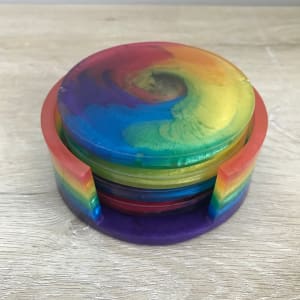 Rainbow Coaster Set - Round by Colorvine by Kelsey