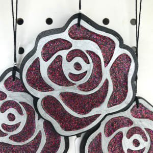 Wood Rose Ornaments by Colorvine by Kelsey 