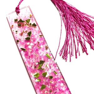 Pink and Gold Glitter Bookmark 